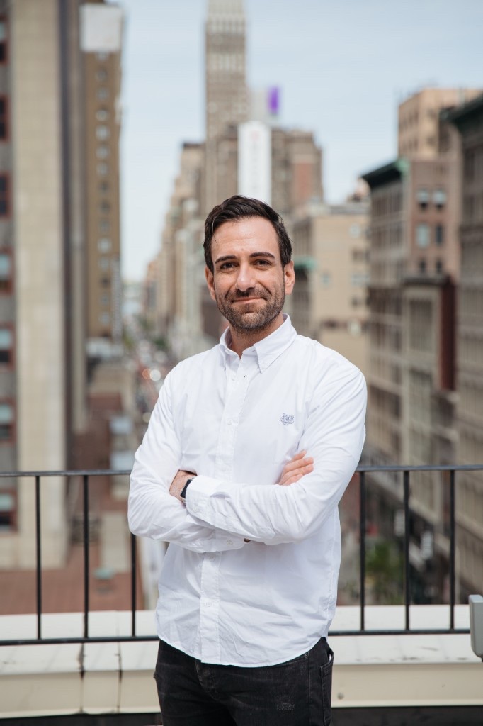 Paul Geller, founder of Dialect, on a rooftop in New York City